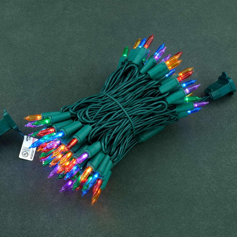 YULETIME Multicolor LED Christmas Lights with Green Wire, 33 ft 100 Count UL Certified Commercial Grade Holiday String Light Set (Multicolor - Green Wire) - Image 3